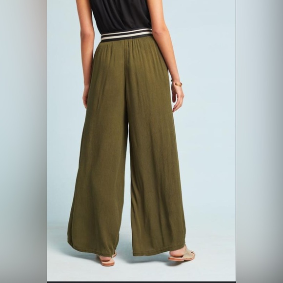 Anthropologie Dolan gauze pull on pants, green, size small. - Picture 7 of 8